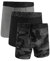 Under Armour Men's 3-Pack Performance Assorted 6" Boxer Briefs