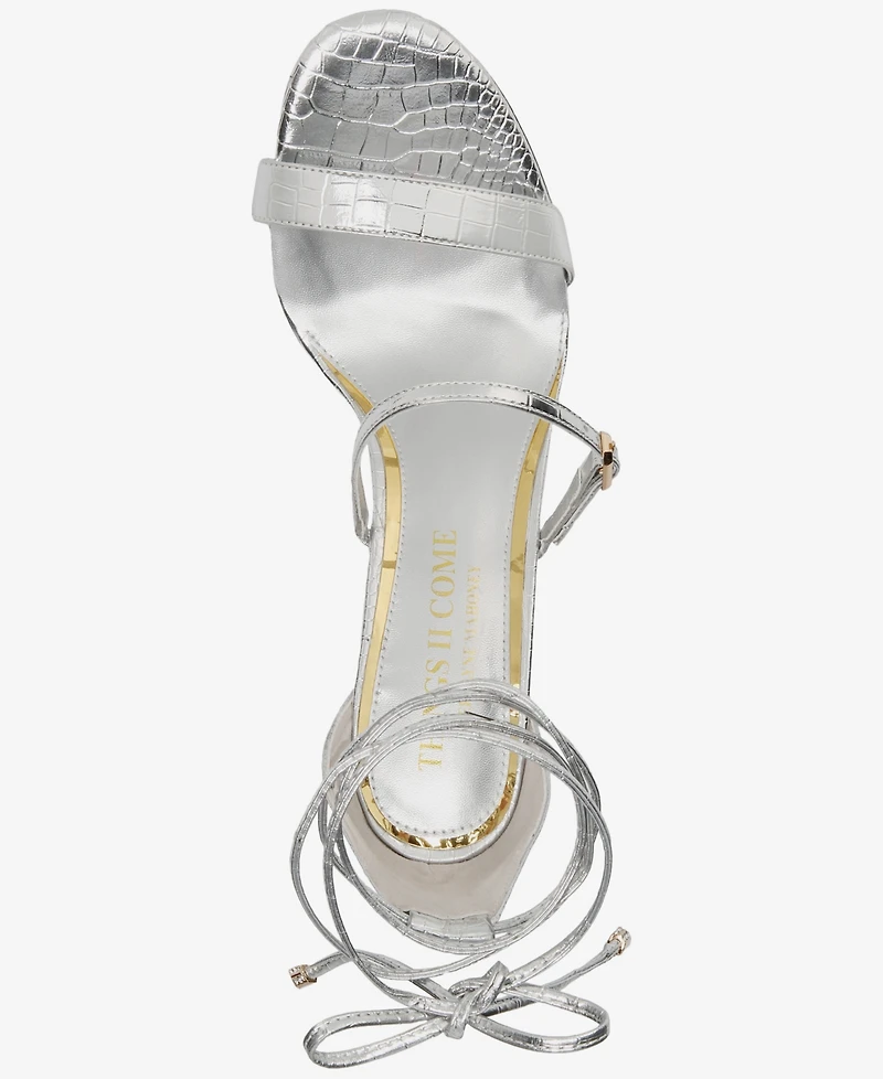 Things Ii Come Women's Kaysee Luxurious Block-Heel Strappy Dress Sandals