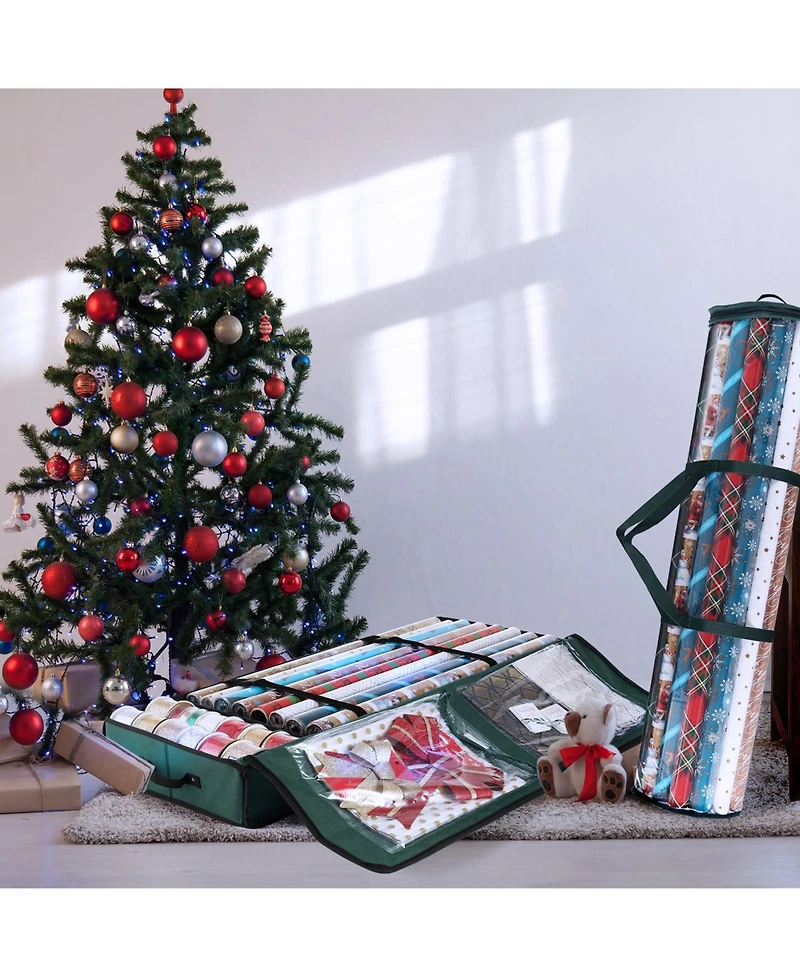 Christmas Wrapping Paper Storage Containers - Gift Organizer Fits Up to 22 Rolls of 40"