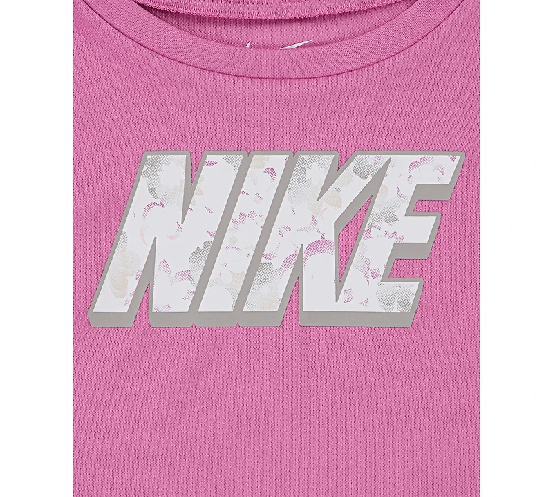 Nike Baby Girls Dri-fit Flow-ral T-Shirt & Shorts, 2 Piece Set