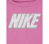 Nike Baby Girls Dri-fit Flow-ral T-Shirt & Shorts, 2 Piece Set