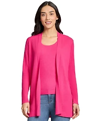 Jones New York Women's Petite Sutton Open-Front Cardigan