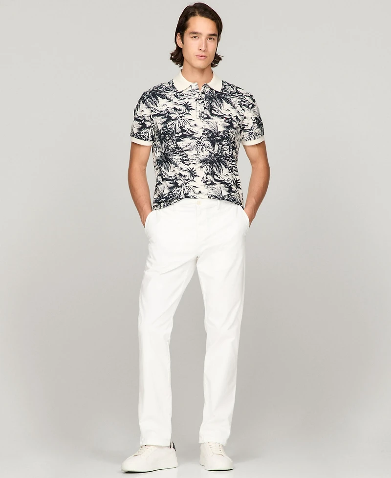 Tommy Hilfiger Men's Big & Tall Printed Short-Sleeve Polo Shirt