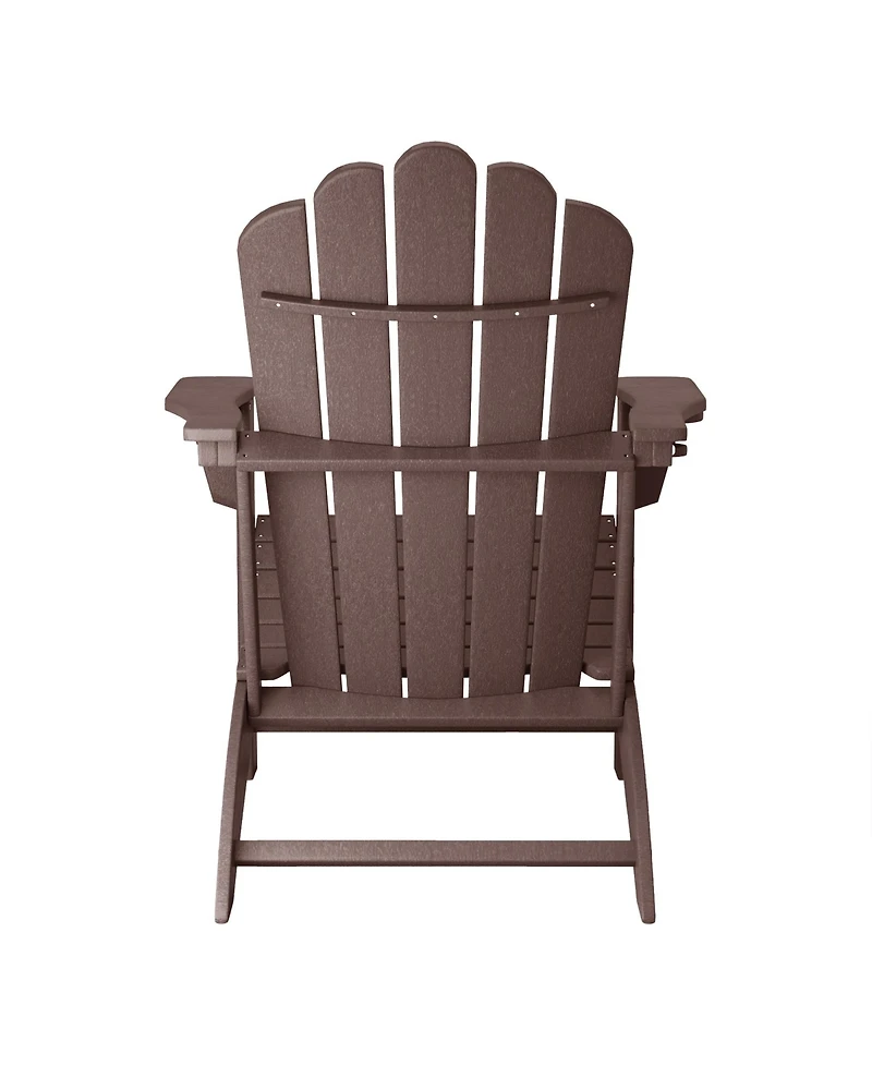 WestinTrends Outdoor Patio Hdpe Adirondack Chair With Cup Holder