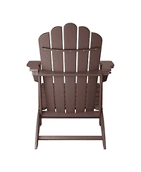 WestinTrends Outdoor Patio Hdpe Adirondack Chair With Cup Holder