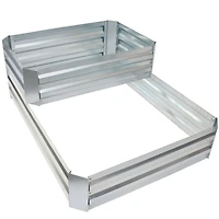 2-Tier Galvanized Steel Raised Garden Bed - 17.75" H