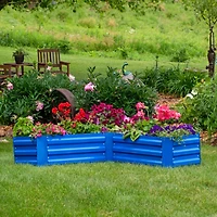 Galvanized Steel L-Shaped Raised Garden Bed