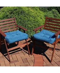 Indoor/Outdoor Square Tufted Patio Chair Seat and Back Cushions - 20" - 2pk