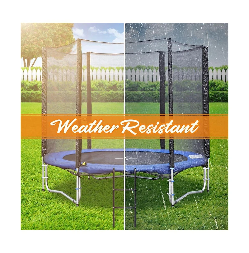 SereneLife Outdoor Trampoline Safety Ladder, Galvanized Steel