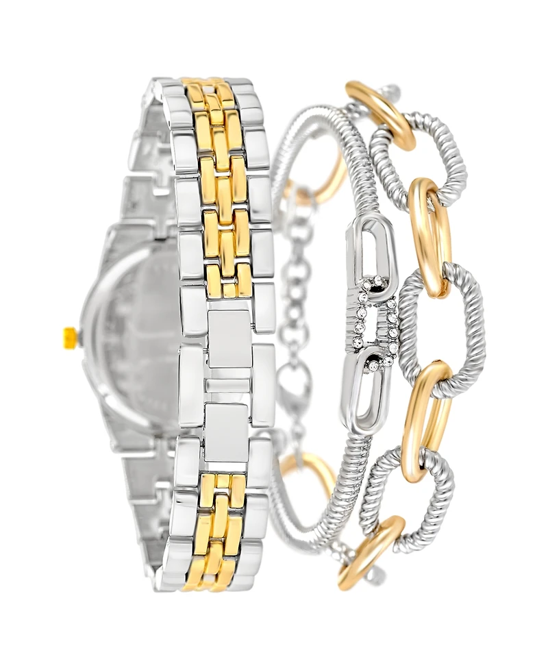 Jessica Carlyle Women's Two Tone Metal Alloy Analog Watch, 33mm