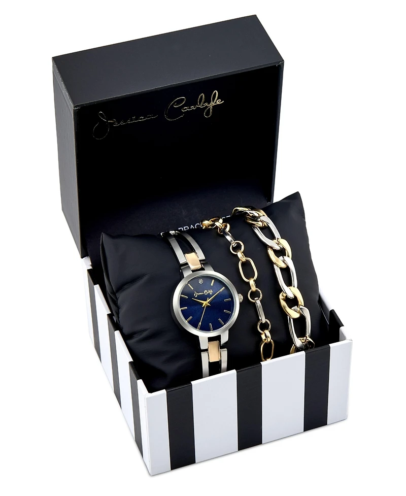 Jessica Carlyle Women's Quartz Two Tone Metal Alloy Watch, 33mm