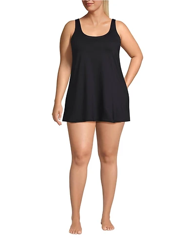 Lands' End Plus Scoop Neck Mini Swim Dress Swimsuit