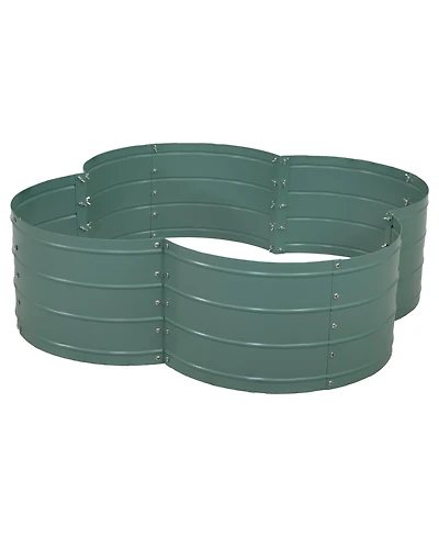 Galvanized Steel 4-Leaf Clover-Shaped Raised Garden Bed