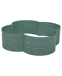 Galvanized Steel 4-Leaf Clover-Shaped Raised Garden Bed