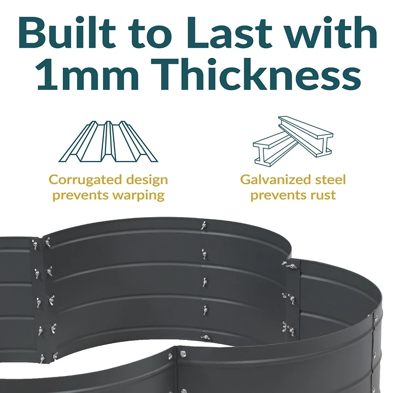 Galvanized Steel 4-Leaf Clover-Shaped Raised Garden Bed