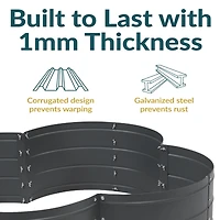Galvanized Steel 4-Leaf Clover-Shaped Raised Garden Bed