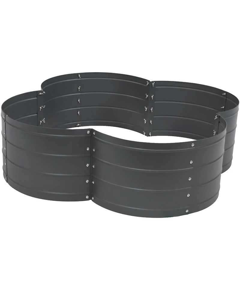 Galvanized Steel 4-Leaf Clover-Shaped Raised Garden Bed