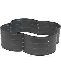 Galvanized Steel 4-Leaf Clover-Shaped Raised Garden Bed