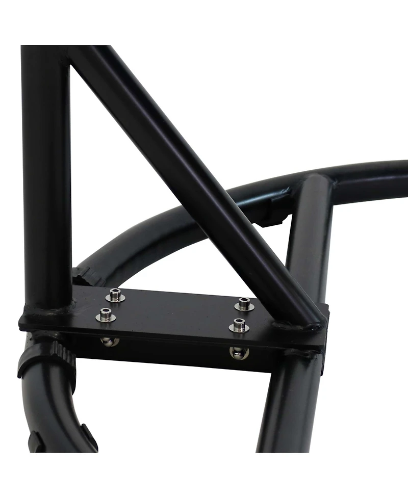 Outdoor Durable Powder-Coated Steel U-Shaped Hanging Egg Chair Swing Stand - 76" - Black