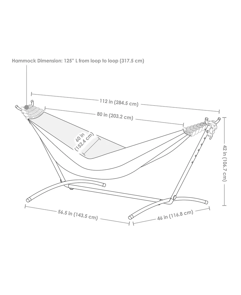 Large Double Brazilian Hammock with Stand and Carrying Case