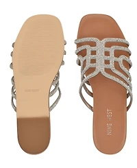 Nine West Women's Timy Embellished Strappy Flat Sandals