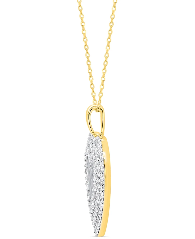 Forever Grown Diamonds Lab-Grown Diamond Heart Pendant 18" Necklace (2 ct. t.w.) Sterling Silver or 14k Gold-Plated