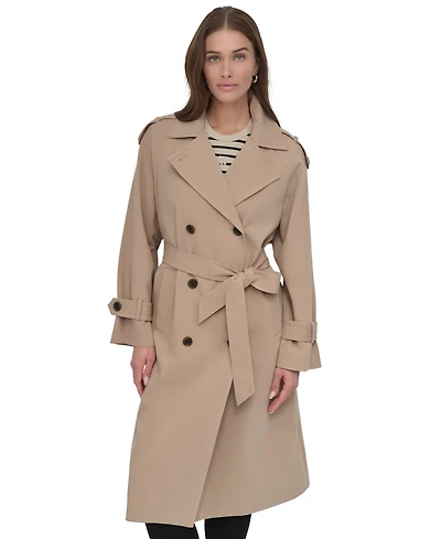 Dkny Women's Belted Double-Breasted Trench Coat