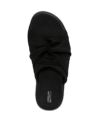 LifeStride Women's Cherish Washable Peep Toe Slide Sandals