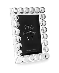Philip Whitney Ginger Crystal Bubble Picture Frame, 5" x 7"