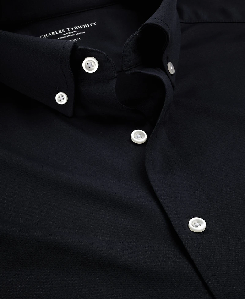 Charles Tyrwhitt Men's Four-Way Stretch Jersey Button Down Shirt
