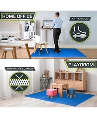 ProsourceFit Exercise Puzzle Mat 1/2-in, Blue, 48 Sq Ft - 12 Tiles