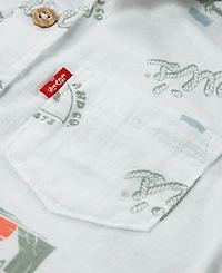 Levi's Toddler Boys 2-Piece Printed Shirt and Denim Shorts