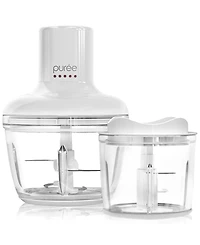 Tzumi Puree 8.5-Cup Food Processor with Stainless Steel Blades, White