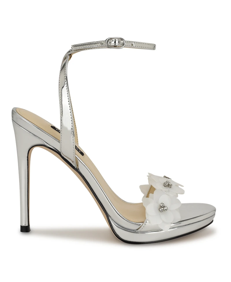 Nine West Women's Lovely Flowers Stiletto Sandals