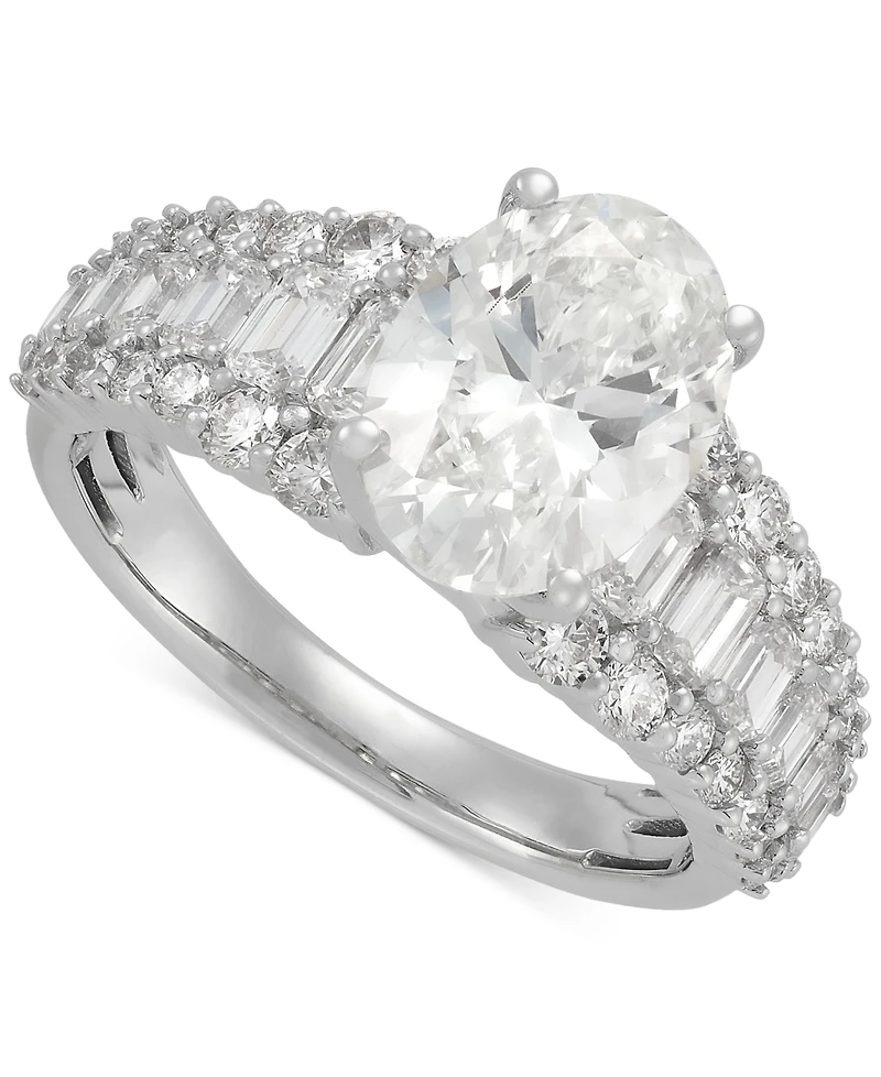 Grown With Love Certified Lab Grown Oval Engagement Ring (4 ct. t.w.) in 14k White Gold