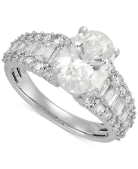 Grown With Love Certified Lab Grown Oval Engagement Ring (4 ct. t.w.) in 14k White Gold