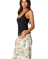 Edikted Womens Taty Mesh Corset