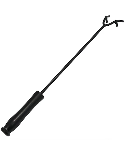 Steel Camp Fire Pit or Fireplace Log Poker Stick Tool with Heat-Resistant Handle - 16"