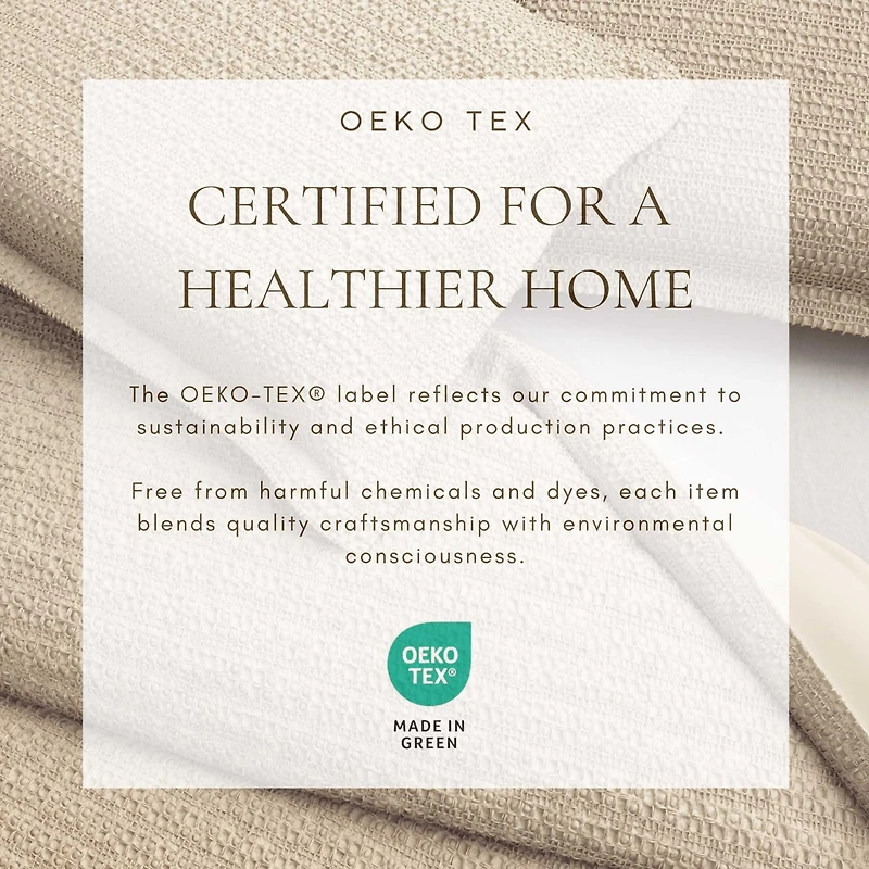 Linery & Co. 100% Cotton Reversible Waffle Weave / Percale Duvet Cover Set