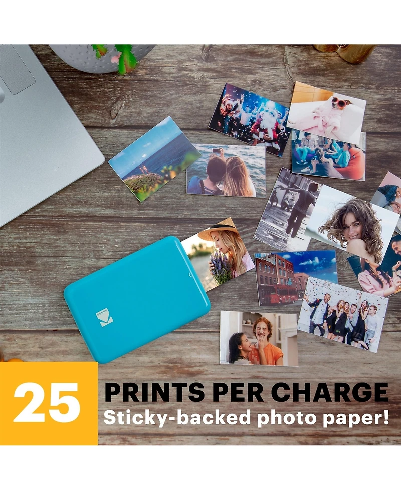 Kodak Step Mobile Instant Photo Printer 2x3" & Zink Photo Paper (75 Sheets) Bundle