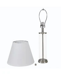 27.75" H Glass Cylinder Table Lamp Set of 2 with Shade