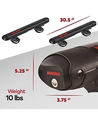 Yakima FatCat Evo 4 Skis or 2 Snowboards Mount Roof Rack, Fits T-Slot Crossbars