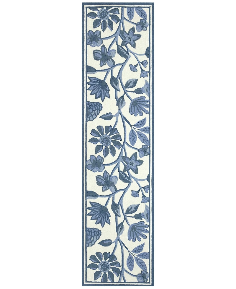 Liora Manne' Capri Floral Vine 2'x5' Runner Area Rug