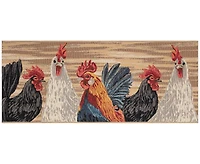 Liora Manne' Esencia Three Roosters 1'11"x4'11" Runner Area Rug