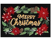 Liora Manne' Frontporch Merry Christmas 2'6"x4' Area Rug
