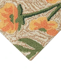 Liora Manne' Frontporch Floral Dragonfly 2'6"x4' Area Rug