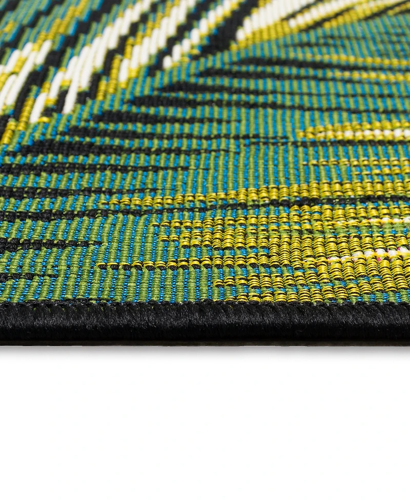 Liora Manne' Marina Palm Border 4'10"x7'6" Area Rug