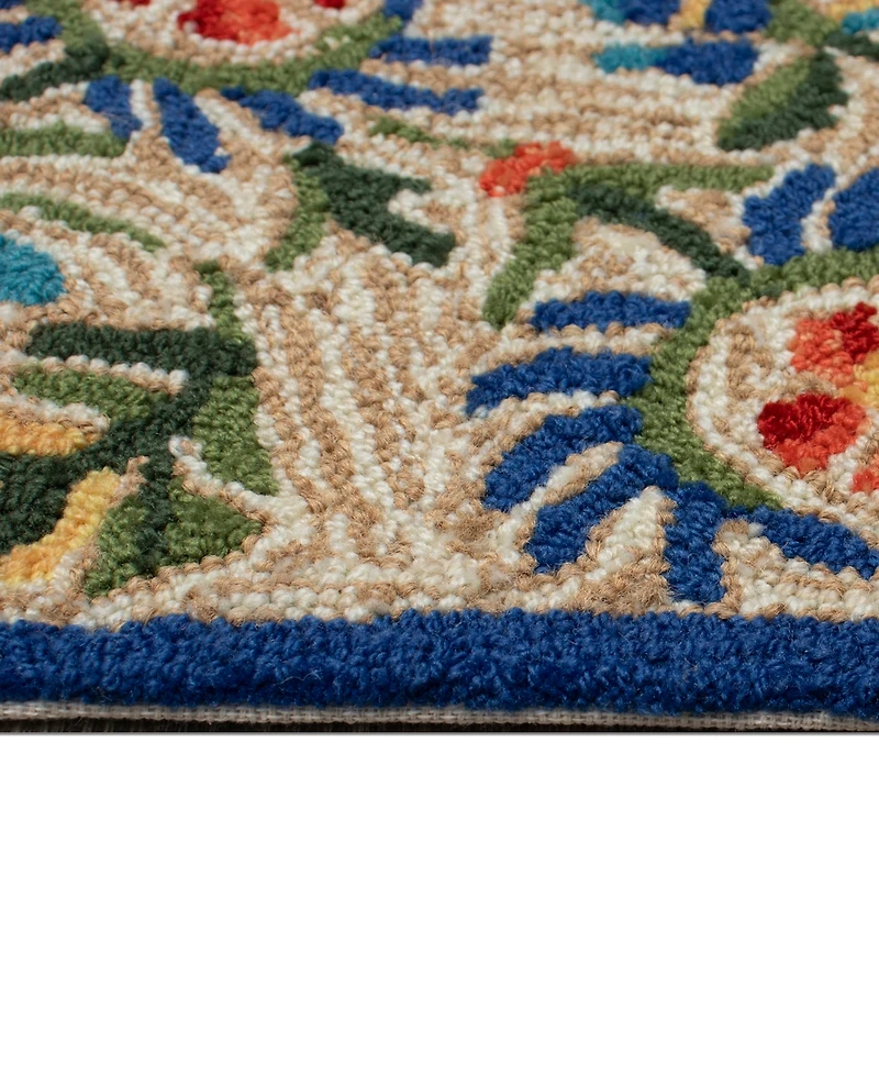 Liora Manne' Frontporch Flora Bee 1'8"x2'6" Area Rug