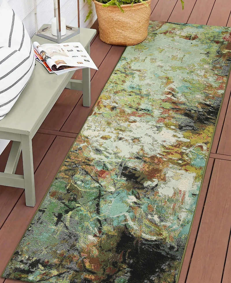 Liora Manne' Marina Cirque 1'11"x7'6" Runner Area Rug