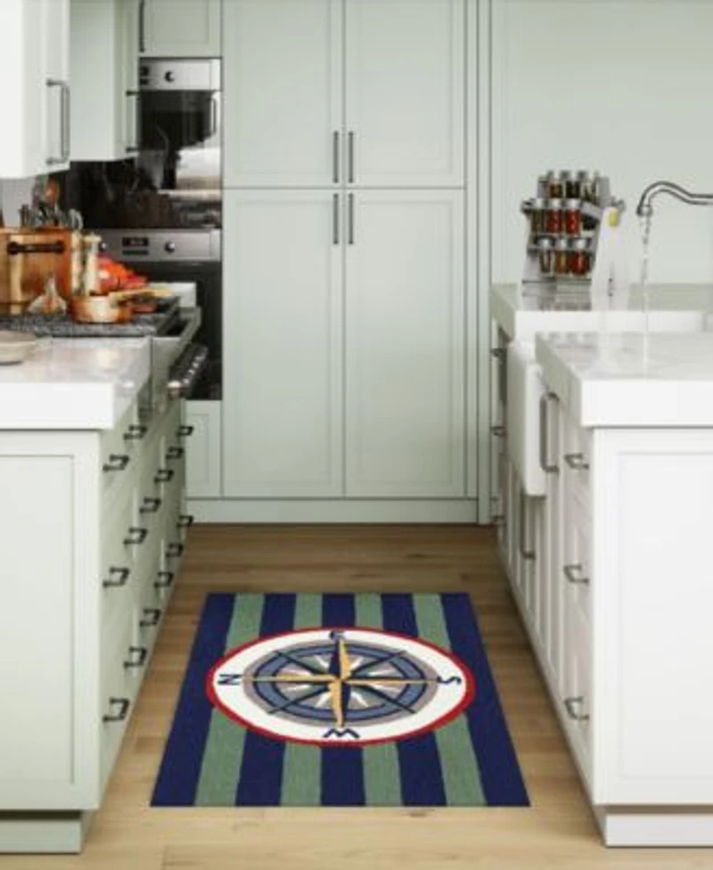 Liora Manne Frontporch Striped Compass Rug Collection